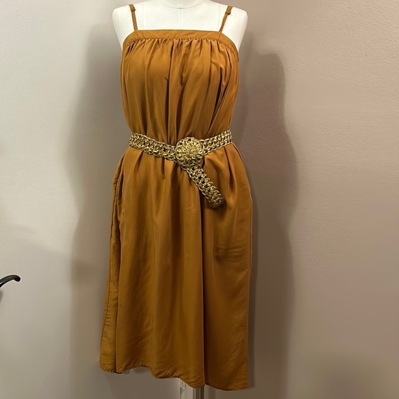 A New Day Khaki/ Burnt Orange Tank Dress size XS - Picture 1 of 11